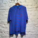 BALENCIAGA BLUE/PINK STRIPED POLO
