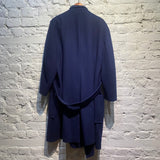 YOHJI YAMAMOTO NAVY WOOL OVERCOAT