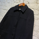 MHL NAVY HEAVY WOOL CAR COAT