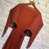 ADOLF DOMINGUEZ RUST CRINKLE DRESS
