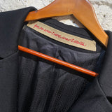 CHRISTIAN LACROIX HOMME BLACK WOOL TRENCH COAT
