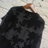 GOMME BLACK/GREY ASYMMETRIC TOP