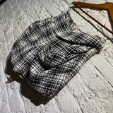 ALEXANDER VAUTHEIR BLACK/WHITE WOVEN CHECK SHORTS
