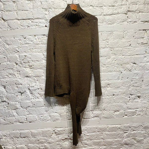 YOHJI YAMAMOTO + NOIR ARMY GREEN KNIT JUMPER