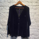 NEEDLES SHEER PURPLE VELVET CARDIGAN