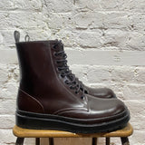 LOUIS VUITTON DARK BROWN LEATHER BOOTS