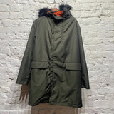 JOESPH HOODED COAT DETACHABLE FUR TRIM/LINING