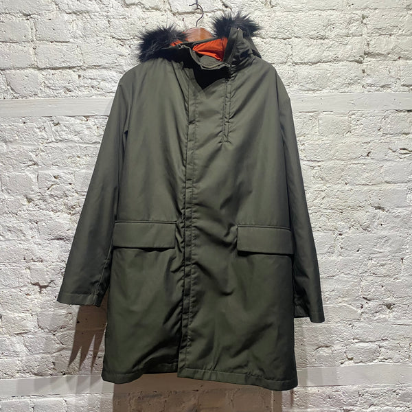 JOESPH HOODED COAT DETACHABLE FUR TRIM/LINING