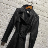 ARMANI COLLEZIONI BLACK WOMENS COTTON TRENCH COAT