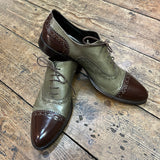 CESARE PACIOTTI
GREEN/BROWN LEATHER LACE UP BROGUES