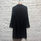 BIRGER + MIKKELSEN
BLACK/LUREX FROCK COAT 
SIZE 38