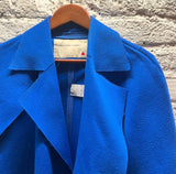 MAISON RABIH KAYROUZ
ELECTRIC BLUE FELT OVERCOAT