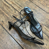 JIL SANDER
BLACK STRAPPY KITTEN HEELS