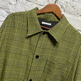 CMMN SWDN YELLOW/BLK WOOL DOGSTOOTH CHECK SHIRT