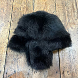 BURBERRY 
BLACK FUR TRAPPER