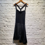 YOHJI YAMAMOTO Y’S BLACK WOOL/CUPRO DRESS