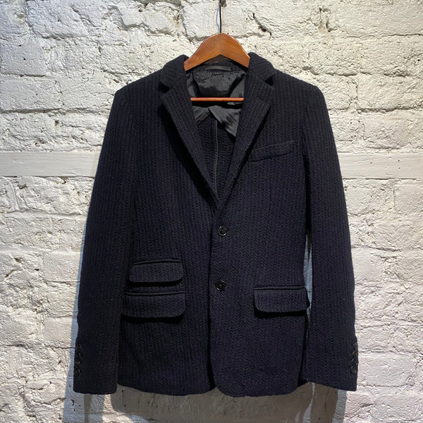 GUCCI NAVY WOOL UNLINED JACKET (TOM FORD ERA)