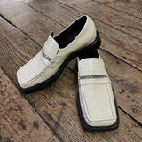 MARTINE ROSE OFF WHITE LOAFERS
