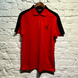 ALEXANDER MCQUEEN RED FRONT BLACK BACK POLO