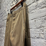ALEXANDER MCQUEEN	GREEN / TAN DECONSTRUCTED RECONSTRUCTED TROUSERS