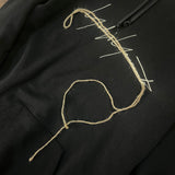 YOHJI YAMAMOTO BLACK LOGO HOODY