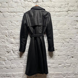 ARMANI COLLEZIONI BLACK WOMENS COTTON TRENCH COAT