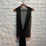 HAIDER ACKERMANN 
BLACK CHIFFON WRAP