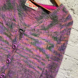 ANDERSSON BELL “SULLIVAN” PINK MIX FLUFFY CARDIGAN