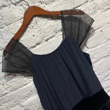 MIU MIU NAVY & BLACK SILK DRESS