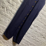 JEAN PAUL GAULTIER HOMME NAVY PINSTRIPE LONG FRONT GILET