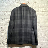 ALEXANDER MCQUEEN BLACK/GREY WOOL CHECK SUIT