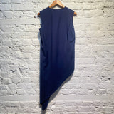 MARGIELA NAVY ASYMMETRICAL TOP