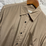 DRIES VAN NOTEN TAN SILK/COTTON SHIRT