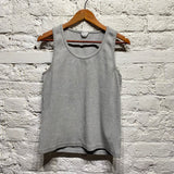 BOTTEGA VENETA GREY RIBBED VEST