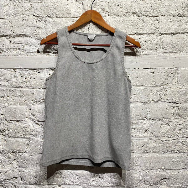 BOTTEGA VENETA GREY RIBBED VEST