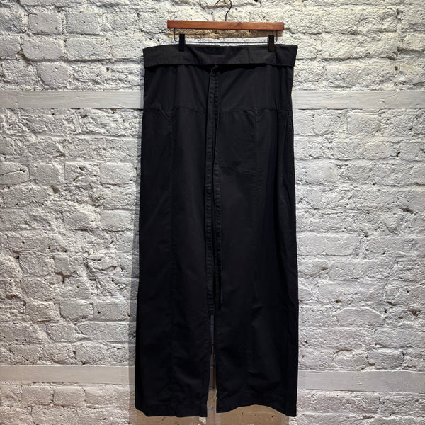 MATTEAU	BLACK TIE WAIST COTTON TROUSERS