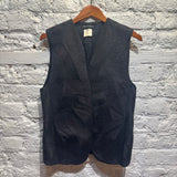 ANN DEMEULEMEESTER BLACK WOVEN WAISTCOAT