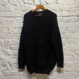SIMONE ROCHA BLACK ALPACA/WOOL/MIX JUMPER