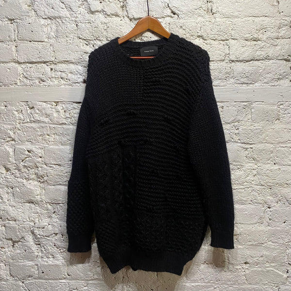 SIMONE ROCHA BLACK ALPACA/WOOL/MIX JUMPER