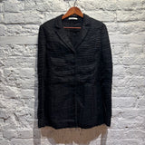 CECILIE BAHNSEN BLACK MOHAIR BLAZER