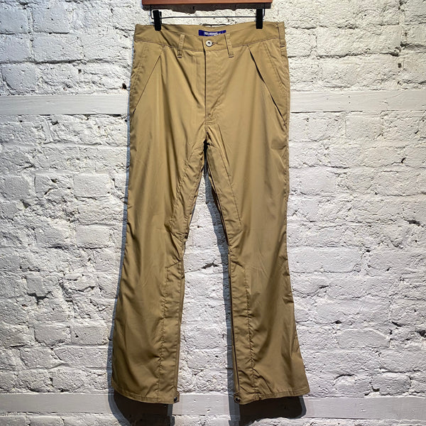 JUNYA WATANABE MAN BEIGE TROUSERS WITH ZIP DETAILING