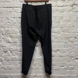 WOOYOUNGMI BLACK CUFF HEM TROUSERS