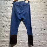 NAMCHEKO “BYRA” JEANS WITH DARK BROWN COTTOM HEMS