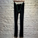 RUI BLACK FLARED LEGGINGS MINT LACING