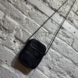 SANDRO BLACK LEATHER SHOULDER STRAP BAG