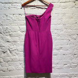 ALEXANDER MCQUEEN PURPLE ONE SHOULDER DRESS