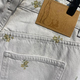 MARTINE ROSE GREY FLORAL PRINTED JEANS