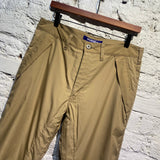 JUNYA WATANABE MAN BEIGE TROUSERS WITH ZIP DETAILING