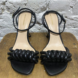 NICHOLAS KIRKWOOD BLACK OPEN TOE HEELED SANDALS