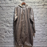 STUSSY VERA HOODED METALLIC OVERCOAT
